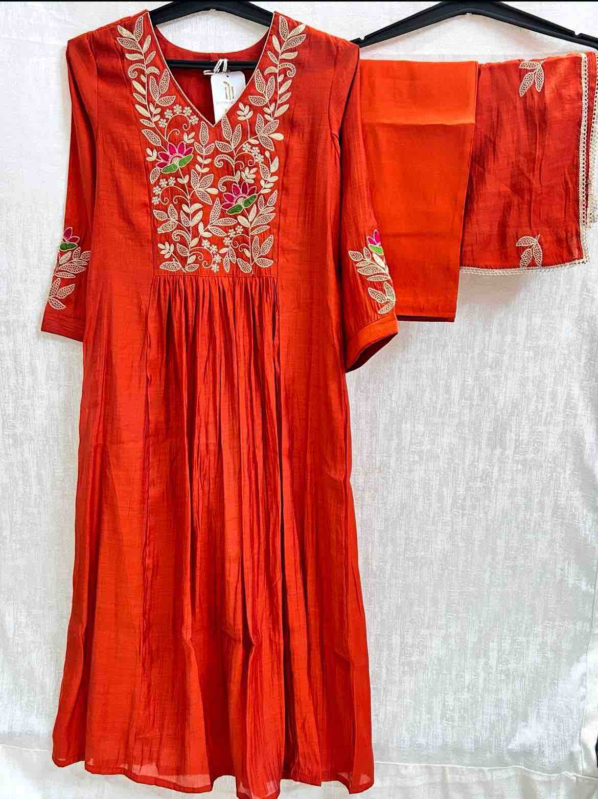 Rust Blossom Umbrella Suit